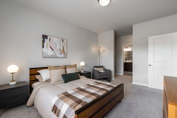 Carpeted bedrooms
